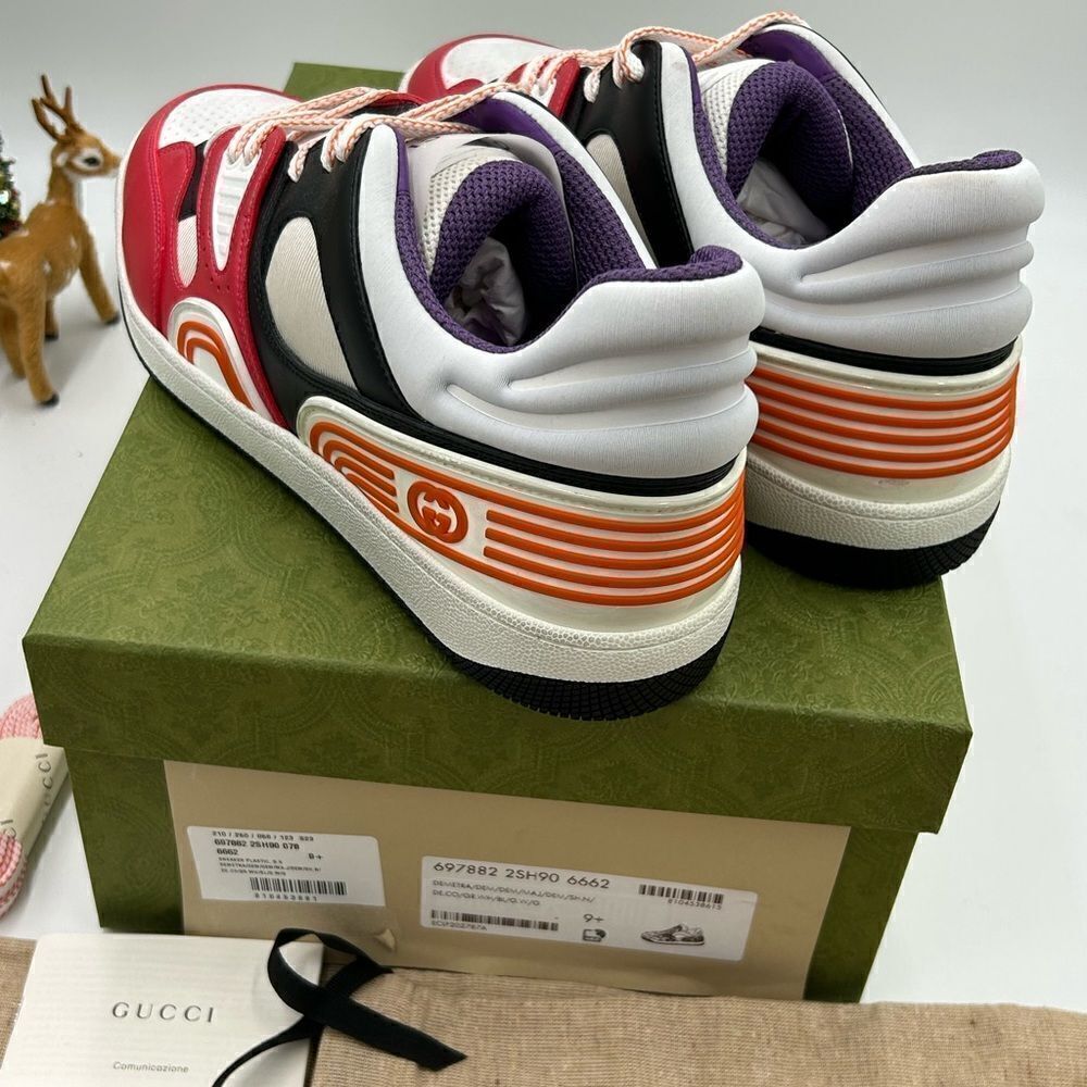 Men’s Gucci basket low top sneakers size 9.5 made in Italy - Picture 7 of 10